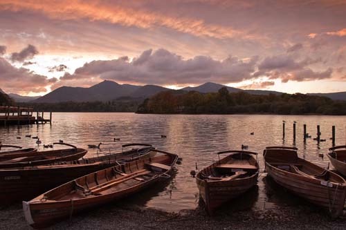 Felicity Somerset Boats at Sunset